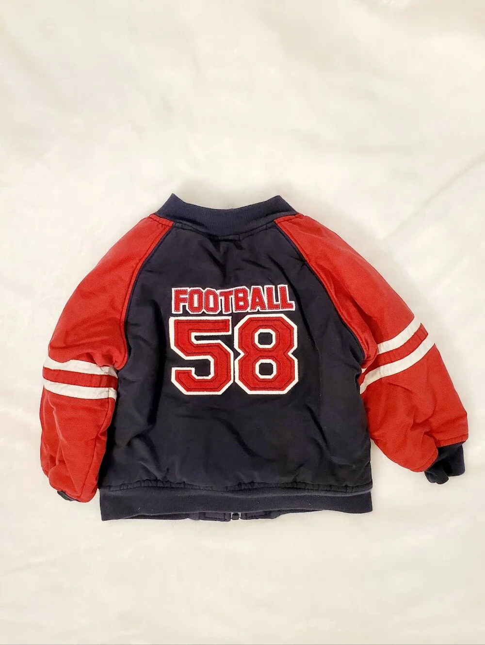 Gymboree Kids Navy & Red Varsity Bomber Jacket 2T